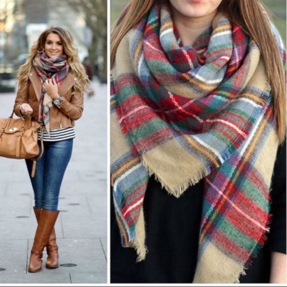 Tartan Plaid Blanket Scarf/Wrap - Picture 7 of 7